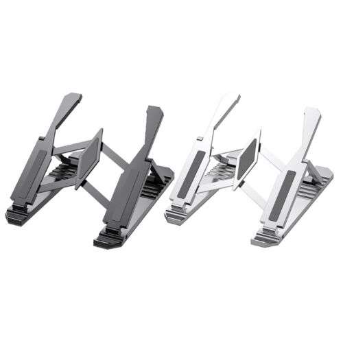 Aluminum Alloy Laptop Stand: Adjustable & Portable for Ergonomic Comfort and Productivity.