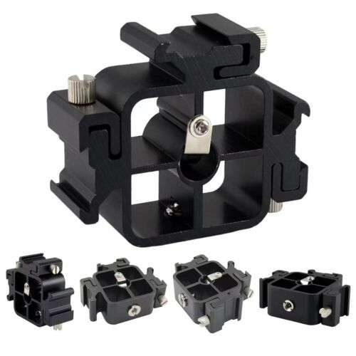 Universal 3-Side Cold Shoe Mount Adapter for Camera Flash, Tripod, and Umbrella