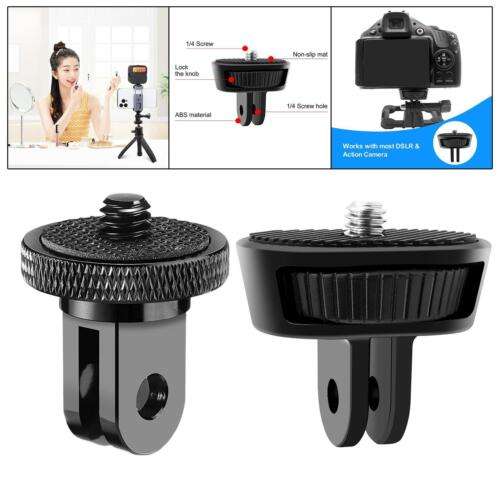 Action Camera Tripod Adapter with Durable 1/4-inch Screw Hole for Stable Shooting