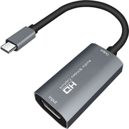 1080P HD Game Capture Card: HDMI to USB-C for Live Streaming and Recording
