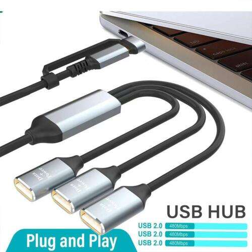 4-in-1 USB-C Hub Adapter Cable: Charging, Data Transfer, and More