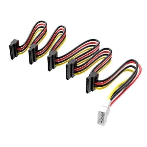 4-Pin to 15-Pin Hard Power Adapter for 2.5" & 3.5" Hard Drives