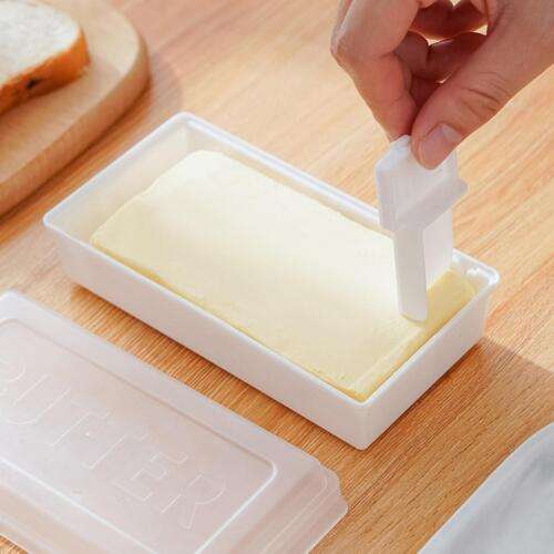 Butter Cutting Storage Box with Lid for Fridge and Countertop Baking