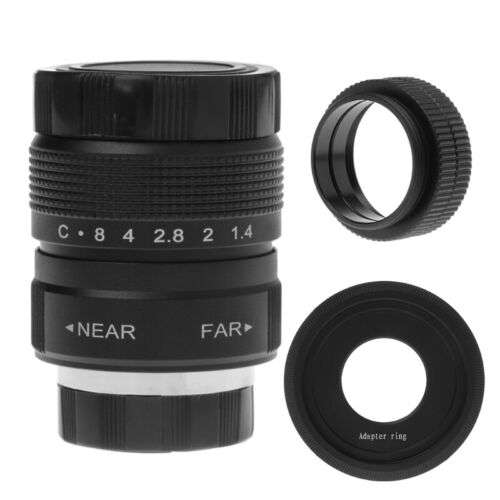 25mm CCTV Lens with 2x Micro Distance for CCTV Cameras & M4/3 Adapters