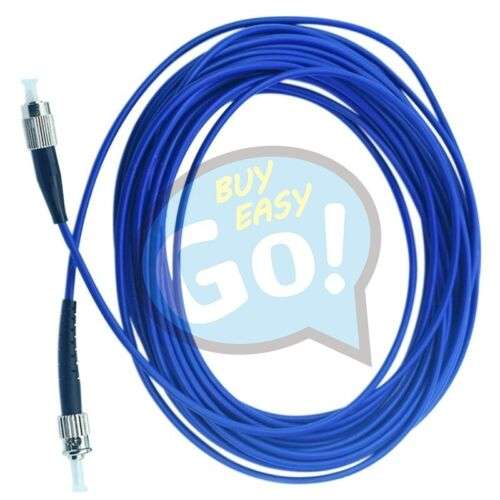 Armored Fiber Patch Cable, 20M FC to ST, 9/125, Simplex 3.0mm, for Secure Indoor Connections.