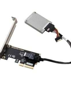 Alternative view of High-Speed PCIe 4X/8X SFF 8643 to 2-Port .2 SSD Adapter Expansion Card for Enhanced Storage