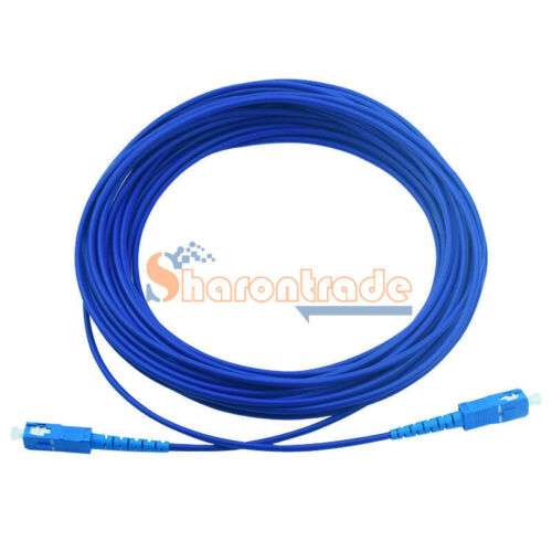 20 Meter Armored Fiber Patch Cord for High-Speed Data Transmission with SC UPC to SC UPC Connectors.
