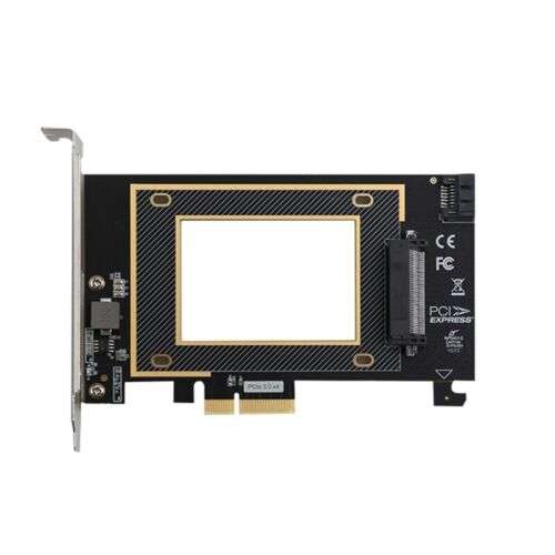 High-Speed PCIe 16X SFF 8639 to .2 Adapter Card for NVMe 2.5inch SSD Conversion