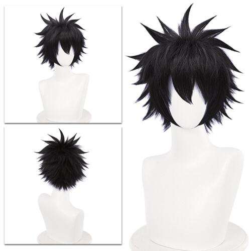 Anime Cosplay Black Wig for My Hero Academia with Hair Caps