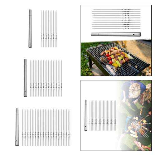 Professional Stainless Steel Kabob Skewers for Grilling and BBQ Meats