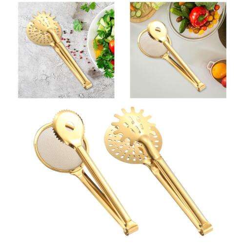 2-in-1 Oil Filter Tongs: Non-Slip Strainer for Grilling, Frying, & More