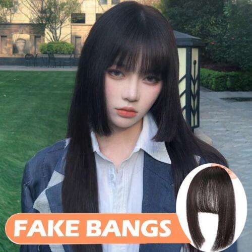 Effortless Style: Women's Thin Air Fringe Bangs Clip-On Hairpiece for Instant Volume and Coverage