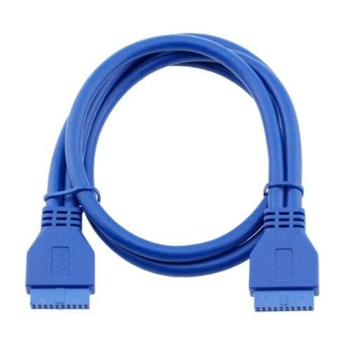 USB 3.0 Motherboard Connector Extension Cable: 20pin Female to Female, 1.64ft, 5Gbps for Enhanced Connectivity.