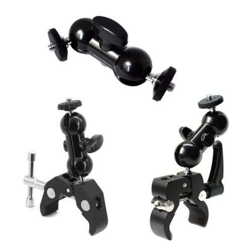 Double Head Arm with 1/4 Screw Hole for Mounting Cameras and LED Lights