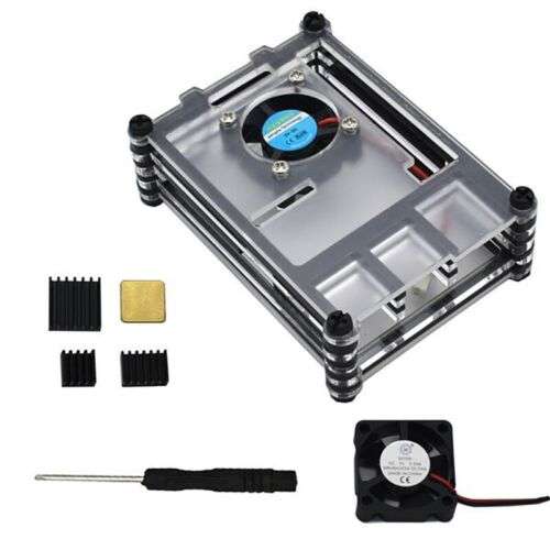 4B Compatible Clear Case with Built-in Cooling Fan for Enhanced Device Protection and Performance