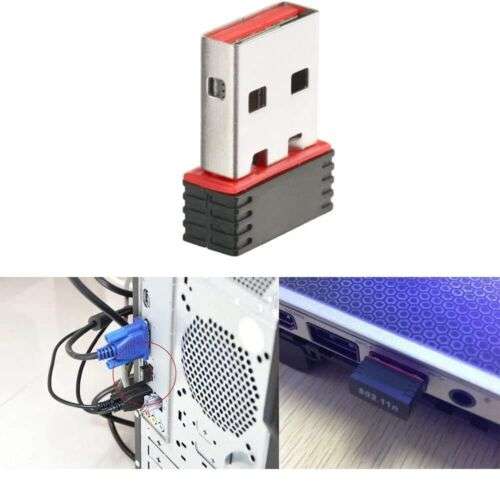 5 Pack Mini Wireless LAN Adapters for High-Speed 150Mbps 2.4GHz WiFi Connectivity