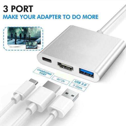 USB-C Hub Adapter for Macbook Pro with HDMI 4K Output, USB Ports, and PD Charging