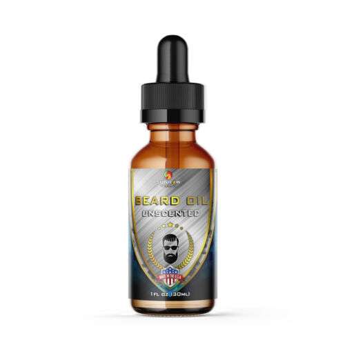 Sunraw Unscented Beard Oil: Nourish, Grow & Tame Your Beard Naturally