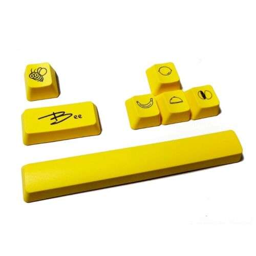 PBT 6.25U Space Enter Keycap for Mechanical Keyboards: Little Bee Dye-Sub Design