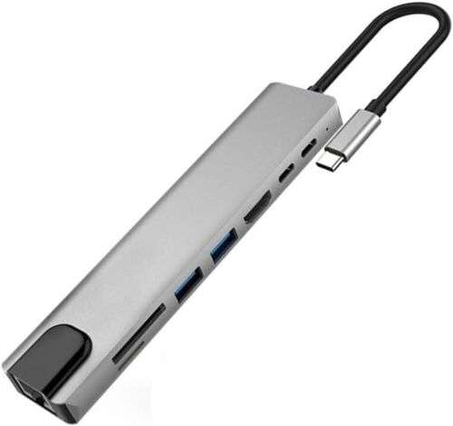 8-in-1 USB C Hub for Laptop: 4K HDMI, 85W PD, Data Transfer, and More