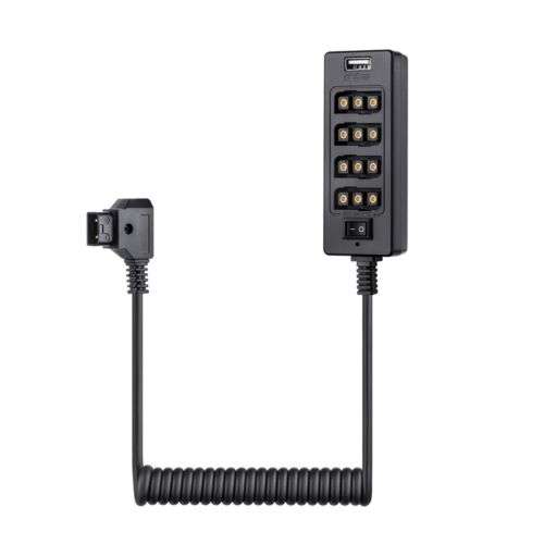 D-Tap to 5-Port Power Splitter Cable for Camera V-Mount Battery: Power Multiple Devices