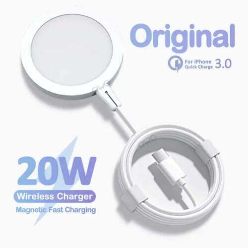 20W Original MagSafe Wireless Charger for iPhone 13, 12, 14, Pro Max, 13 Mini & Plus - Fast Wireless Charging.