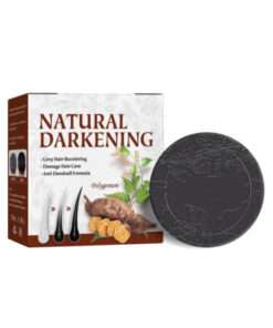 Organic Hair Darkening Shampoo Bar: Reverse Gray, Effective, Safe, Natural Black for Deeper Hair Color.