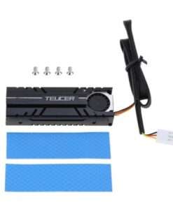 Double-Sided Cooling Heatsinks with Fan for Improved Performance of .2 2280mm SSDs