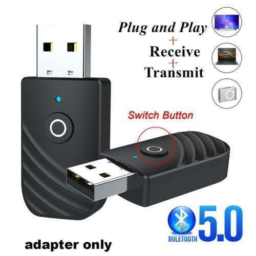 Wireless Bluetooth Audio Transmitter & Receiver Adapter for Stereo In & PC USB - Stream Music Effortlessly