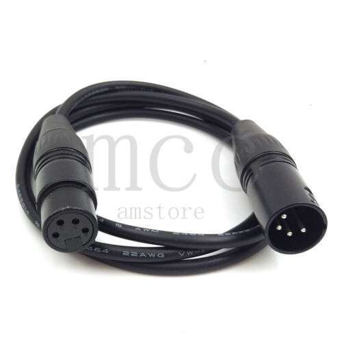Professional DSLR Photography Power Supply: XLR 4-Pin Male to Female Cable Adapter