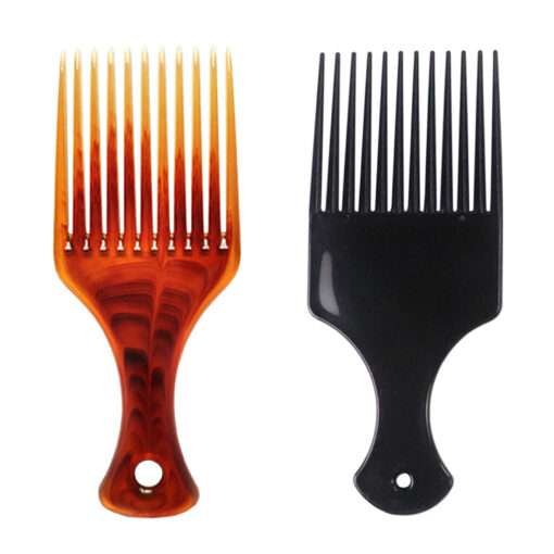 Detangling & Styling: 2-Piece Wide Tooth Comb Set for Men's Curly & Afro Hair