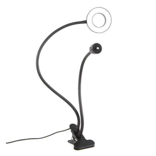 Professional Webcam Light Stand with Rotatable Clip & Wire Controller for Vlogging, Live Streaming, and Video Calls.