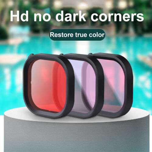 Enhance Underwater Photography: Magenta Snorkel Lens Red Color Filter for 9-10" Black Super