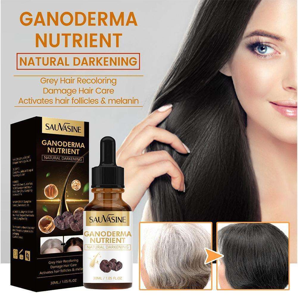 Anti-Greying Hair Serum & Natural Ganoderma Oil: Regrow Hair & Reverse Graying Naturally