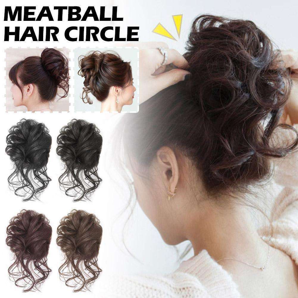 Effortless Messy Bun Style: Natural Clip-on Synthetic Hair Extension Chignon for Instant Volume and Chic.