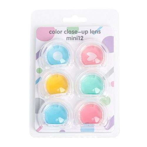 Mini 12 Camera Close-Up Lens Filter Set: 6 Colorful Filters for Creative Photography