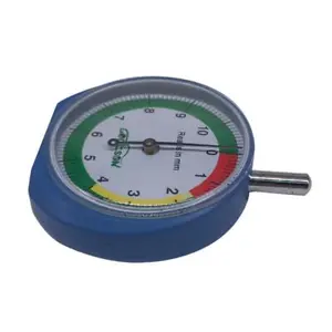 Professional Tire Wear Indicator: Color-Coded Dial-Type Tread Depth Gauge for Accurate Measurements.