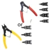 Professional 4-in-1 Snap Plier Set for Interchangeable Internal & External Circlip Removal.