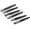 Anti-Static Portable Tweezers for Electronics Repair: Heat Resistant Straight & Bend Design