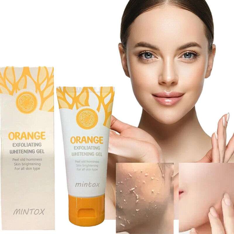 Reveal Brighter Skin: Exfoliating Orange Gel Scrub for Face and Body