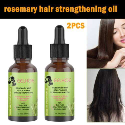 Rosemary Mint Scalp & Hair Strengthening Oil, Infused with Organic Ingredients (Pack of 2)