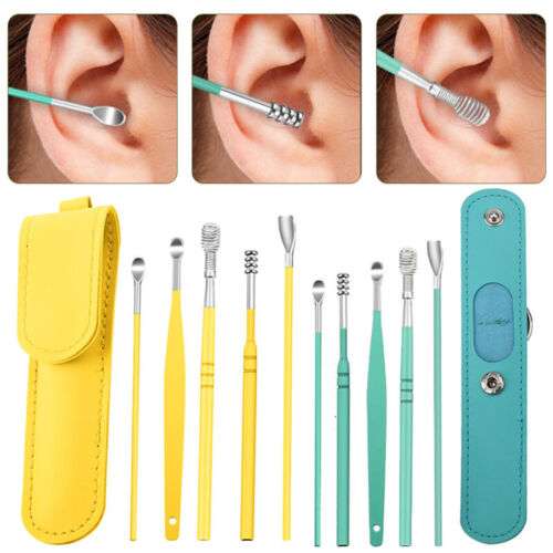 6PCS Ear Pick Cleaning Set Spiral Tool Spoon Ear Wax Remover
