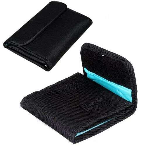Foldable 3-Slot Multipurpose Lens Filter Carry Bag for UV CPL ND Color Filters
