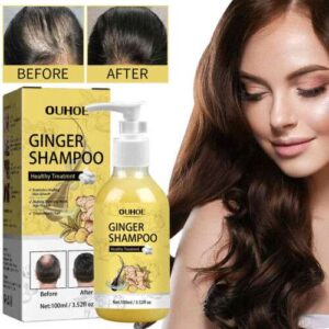 100ml Ginger Scalp Care Shampoo for Hair Growth & Anti-Loss, Promotes Healthy Scalp.