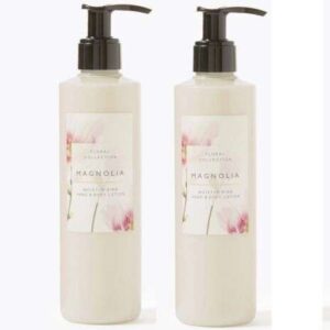 Enriching Magnolia Hand & Body Lotion Duo: 500ml of Luscious Hydration