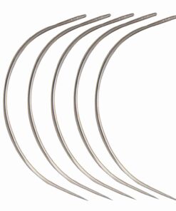 Curved Sewing Needles for Wig Making, Upholstery, Leatherwork - 5 Pack, Choose Your Size