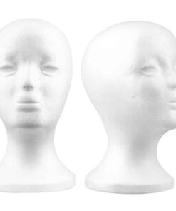 Professional Styrofoam Female Mannequin Head (2 Pack) for Wig, Hat & Glasses Display - Choose Your Color