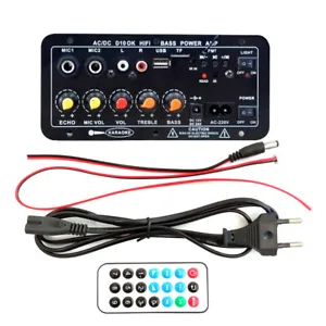 120W Bluetooth Audio Amplifier Board for Powerful Subwoofers & Speakers with Dual Microphone