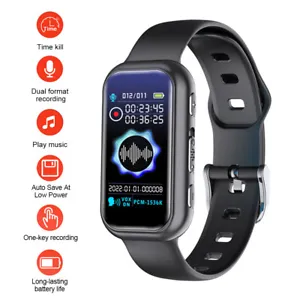 Voice Activated Digital Audio Recorder Bracelet Watch MP3 Player: Record & Listen on the Go (64GB)