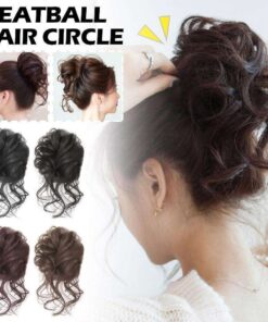 Effortless Messy Bun Style: Natural Clip-on Synthetic Hair Extension Chignon for Instant Volume and Chic.